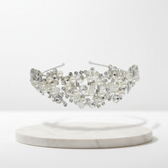 ATHENA COLLECTION - CRYSTAL LUXE HEADBAND - SILVER AHB-23