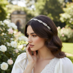 ATHENA COLLECTION - CRYSTAL HEADBAND - AHB-24 ROSE GOLD