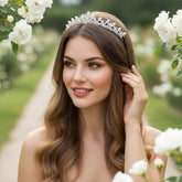 ATHENA COLLECTION - CHIC PEARL TIARA - AHB25 SILVER