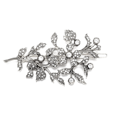 ATHENA COLLECTION - EXQUISTE VINTAGE HAIR CLIP - SILVER (CLIP 746)