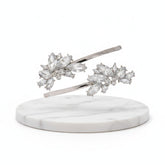 ATHENA COLLECTION - CRYSTAL GLAM CLIPS - CLIP756 SILVER