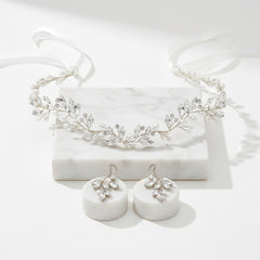 ATHENA COLLECTION - CHIC PEARL VINE SET - HP174 - SILVER SET