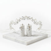ATHENA COLLECTION - CHIC PEARL VINE SET - HP174 - SILVER SET