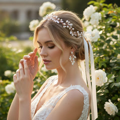 ATHENA COLLECTION - CHIC PEARL VINE SET - HP174 - Rose gold