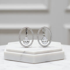CUBIC ZIRCONIA COLLECTION - CRYSTALLURE EARRINGS - CZER505 - SILVER