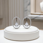 CUBIC ZIRCONIA COLLECTION - CRYSTALLURE EARRINGS - CZER505 - SILVER
