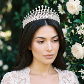 CUBIC ZIRCONIA COLLECTION - GRACEFUL STARLET TIARA - AHB26