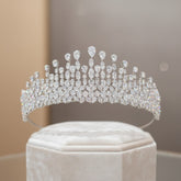 CUBIC ZIRCONIA COLLECTION - GRACEFUL STARLET TIARA - AHB26