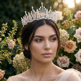 CUBIC ZIRCONIA COLLECTION - CRYSTAL RADIANCE TIARA AHB-32