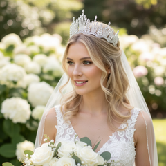 CUBIC ZIRCONIA COLLECTION - CRYSTAL RADIANCE TIARA AHB-32