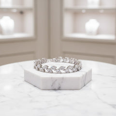 CZ COLLECTION - CLASSIC CRYSTAL BRACELET - CZBRA49 SILVER
