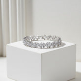 CUBIC ZIRCONIA COLLECTION - GLAM SPARKLE BRACELET - BRA50 SILVER