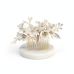 ATHENA COLLECTION - VINTAGE CHARM HAIR COMB - GOLD (HC199)