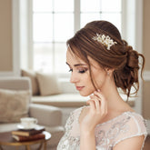 ATHENA COLLECTION - VINTAGE CHARM HAIR COMB - SILVER (HC199)