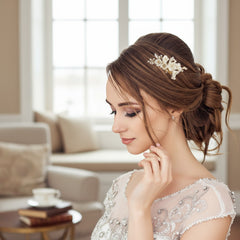 ATHENA COLLECTION - VINTAGE CHARM HAIR COMB - GOLD (HC199)