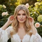 ATHENA COLLECTION - GOLD FLORAL EXTRAVAGANCE HAIR VINE - HP178 GOLD
