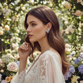 CUBIC ZIRCONIA COLLECTION - STARLET GEM EARRINGS - CZER508 GOLD