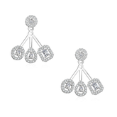 CUBIC ZIRCONIA COLLECTION - HIGH FASHION CRYSTAL EARRINGS - CZER518