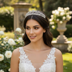 CUBIC ZIRCONIA COLLECTION - CRYSTAL DIVINE TIARA - AHB47