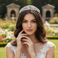 CUBIC ZIRCONIA COLLECTION - CRYSTAL DIVINE TIARA - AHB47
