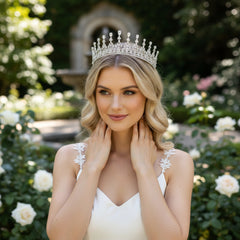 CUBIC ZIRCONIA COLLECTION - CRYSTAL RADIANCE TIARA - AHB40