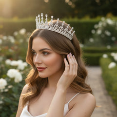 CUBIC ZIRCONIA COLLECTION - CRYSTAL RADIANCE TIARA - AHB40