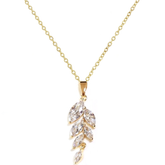 CUBIC ZIRCONIA COLLECTION - BELLA DAINTY DROP NECKLACE - CZNK108 GOLD