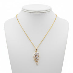 CUBIC ZIRCONIA COLLECTION - BELLA DAINTY DROP NECKLACE - CZNK108 GOLD