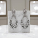 CUBIC ZIRCONIA COLLECTION - STARLET DAZZLE EARRINGS - CZER522 - SILVER