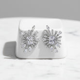 CUBIC ZIRCONIA COLLECTION - CRYSTAL ALLURE EARRINGS - CZER523 SILVER