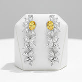 CUBIC ZIRCONIA COLLECTION - CRYSTAL DAZZLE EARRINGS - YELLOW - CZER526