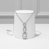 CUBIC ZIRCONOA COLLECTION - GLITZY DROP NECKLACE - CZNK109
