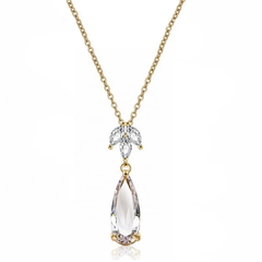 CUBIC ZIRCONIA COLLECTION - GLAM STARLET NECKLACE - CZNK112 (GOLD)