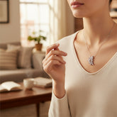 CUBIC ZIRCONIA COLLECTION - CRYSTAL CLUSTER NECKLACE- SILVER -CZNK113