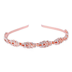 ATHENA COLLECTION - CRYSTAL HEADBAND - AHB-24 ROSE GOLD