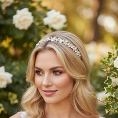 ATHENA COLLECTION - CRYSTAL CHIC HEADBAND - AHB-52 SILVER