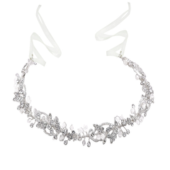 ATHENA COLLECTION - CRYSTAL SPARKLE VINE - SILVER HP181