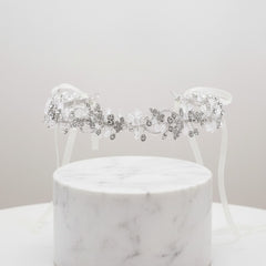 ATHENA COLLECTION - CRYSTAL SPARKLE VINE - SILVER HP181