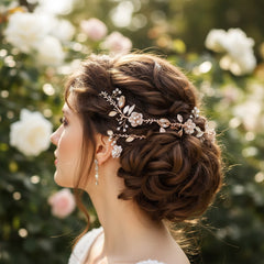 ATHENA COLLECTION - GLITZY PINK BLUSH VINE - HP163 SILVER