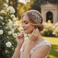 CUBIC ZIRCONIA COLLECTION - EXQUISITE STARLET HEADPIECE - AHB39 GOLD