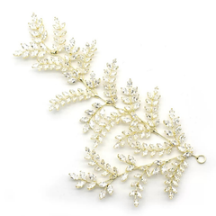 CUBIC ZIRCONIA COLLECTION - EXQUISITE STARLET HEADPIECE - AHB39 GOLD