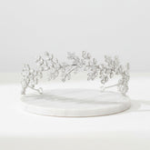 CUBIC ZIRCONIA COLLECTION - GRACEFUL CRYSTAL HEADBAND - AHB43 SILVER