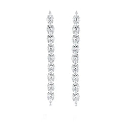 CUBIC ZIRCONIA COLLECTION - GRACEFUL CRYSTAL DROP EARRINGS - CZER533