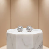 CUBIC ZIRCONIA COLLECTION - ETERNALLY CLASSIC CRYSTAL STUDS - CZER536 SILVER