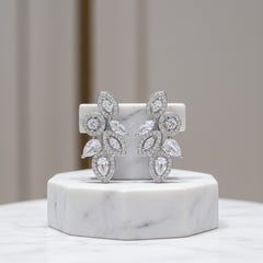 CUBIC ZIRCONIA COLLECTION - ART DECO EARRINGS - CZER538