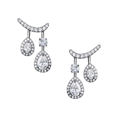 CUBIC ZIRCONIA COLLECTION - DECO DAZZLE EARRINGS - CZER542