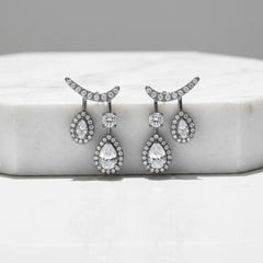 CUBIC ZIRCONIA COLLECTION - DECO DAZZLE EARRINGS - CZER542
