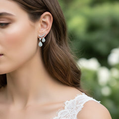 CUBIC ZIRCONIA COLLECTION - DECO DAZZLE EARRINGS - CZER542