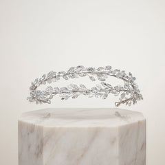 ATHENA COLLECTION - CRYSTALLURE HEADBAND - SILVER -AHB58