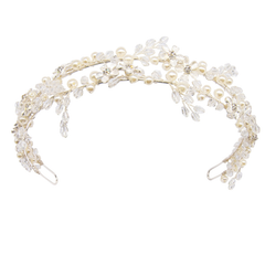 ATHENA COLLECTION - ETERNAL GARLAND HEADBAND - SILVER (AHB56)